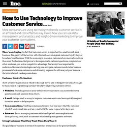 How to Use Technology to Improve Customer Service