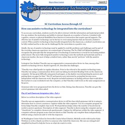How can assistive technology be integrated into the curriculum?