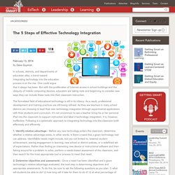 The 5 Steps of Effective Technology Integration - Getting Smart by Dave Guymon - edchat, EdTech, education
