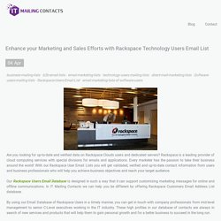Enhance your Marketing and Sales Efforts with Rackspace Technology Users Email List - itmailingcontacts