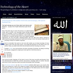 Learning Quran with Arabic word roots and meanings
