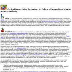 Using Technology to Enhance Engaged Learning for At-Risk Students