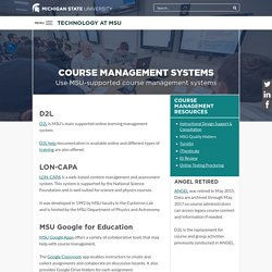 Technology at MSU - Course Management Systems
