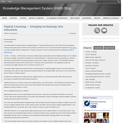 Digital Learning — bringing technology into education
