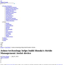 Asimo technology helps build Honda's Stride Management Assist device