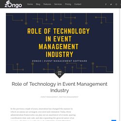 Role of Technology in Event Management Industry