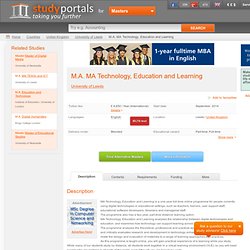 MA ICT and Education - University of Leeds - United Kingdom