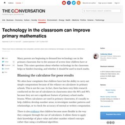Technology in the classroom can improve primary mathematics