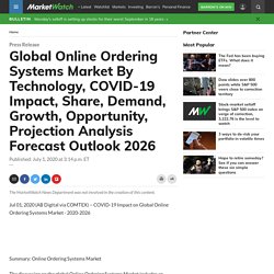 Global Online Ordering Systems Market By Technology, COVID-19 Impact, Share, Demand, Growth, Opportunity, Projection Analysis Forecast Outlook 2026