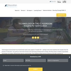 Technology in the Classroom: Insights for Optimization - Education Elements