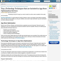 Top 4 Technology Techniques that are Included in App Store Optimization Services by Sprink Digital