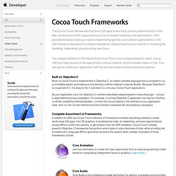 Cocoa Touch - iOS Technology Overview