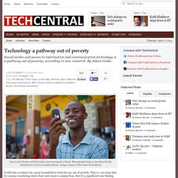Technology a pathway out of poverty