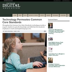 Technology Permeates Common Core Standards