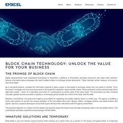 Block chain Technology, The Promise of Block chain - Emxcel