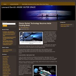 Plasma Rocket Technology Receives NASA Funding Boost