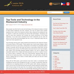 Top Tools and Technology in the Restaurant Industry
