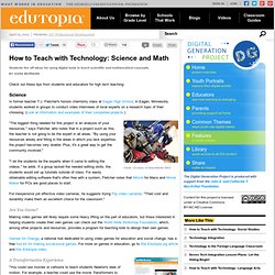 How to Teach with Technology: Science and Math