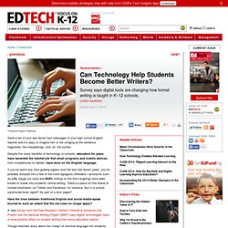Can Technology Help Students Become Better Writers?