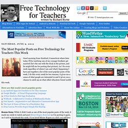 The Most Popular Posts on Free Technology for Teachers This Week