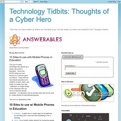 10 Sites to use with Mobile Phones in Education