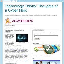 Top 20 Sites-Apps for Creating Timelines