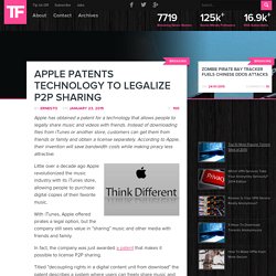 Apple Patents Technology to Legalize P2P Sharing