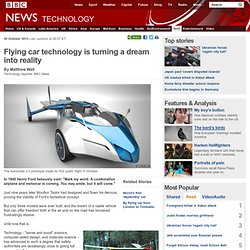 Flying car technology is turning a dream into reality