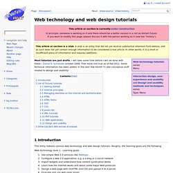 Web technology&design tutorials list