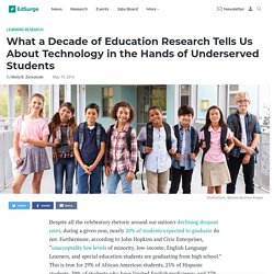 What a Decade of Education Research Tells Us About Technology in the Hands of Underserved Students
