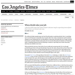 Technology and the vanishing job market - latimes.com