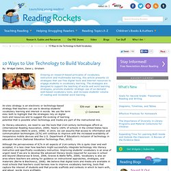 10 Ways to Use Technology to Build Vocabulary