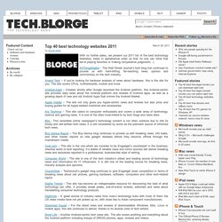 Top 40 best technology websites 2011