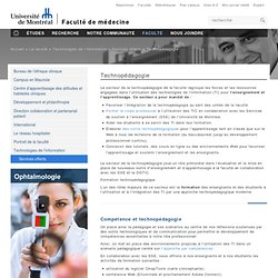 Technopédagogie - Faculté de médecine - Université de Montréal