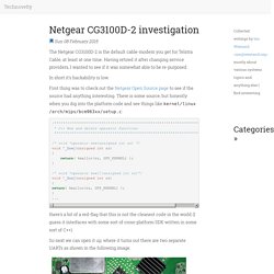 Technovelty - Netgear CG3100D-2 investigation