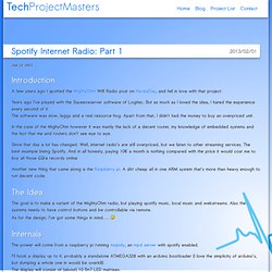 Spotify Internet Radio: Part 1