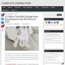 15 Techs That Will Change How Any Business Can Be Done in 2021