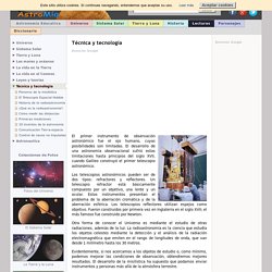 Artículos sobre técnica y tecnología en Astronomía