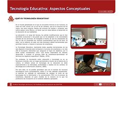 Tecnología Educativa: Aspectos Conceptuales