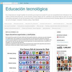Apps educativas organizadas y clasificadas