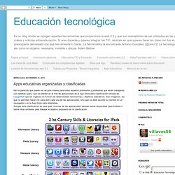 Apps educativas organizadas y clasificadas