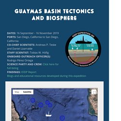 Guaymas Basin Tectonics and Biosphere – JOIDES Resolution