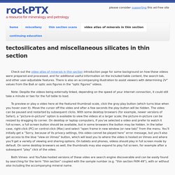 tectosilicates and miscellaneous silicates in thin section