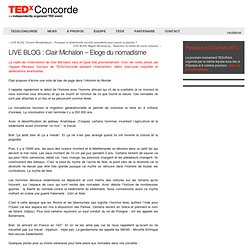 2012 - TEDxConcorde : Clair Michalon – Eloge du nomadisme
