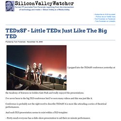 TEDxSF - Little TED Just Like The Big TED