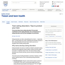 Teen eating disorders: Tips to protect your teen