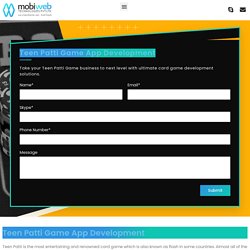 Teen Patti Game App Development