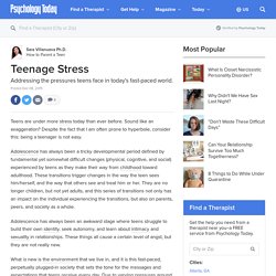 Teenage Stress