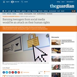 Banning teenagers from social media would be an attack on their human rights