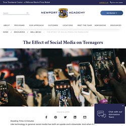 The Effect of Social Media on Teenagers